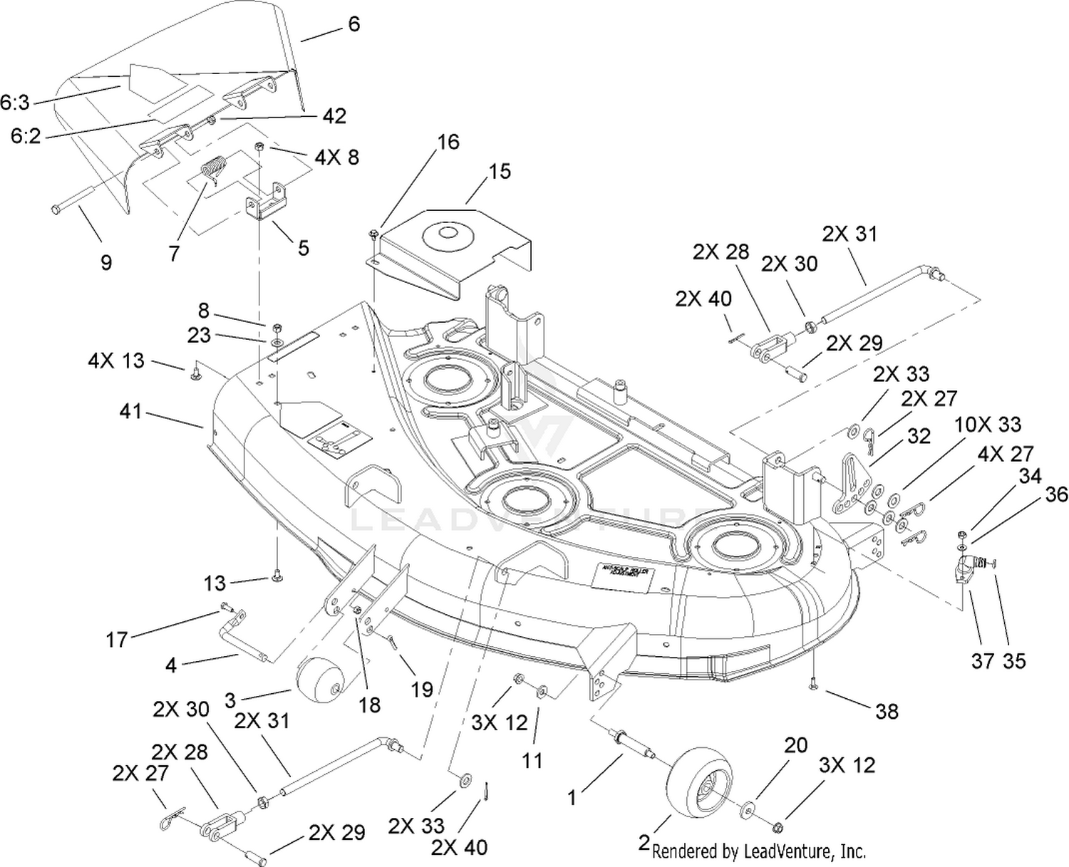 44in Deck Assembly