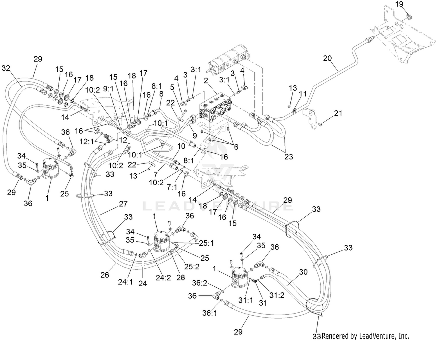 Front Deck Hydraulic Assembly
