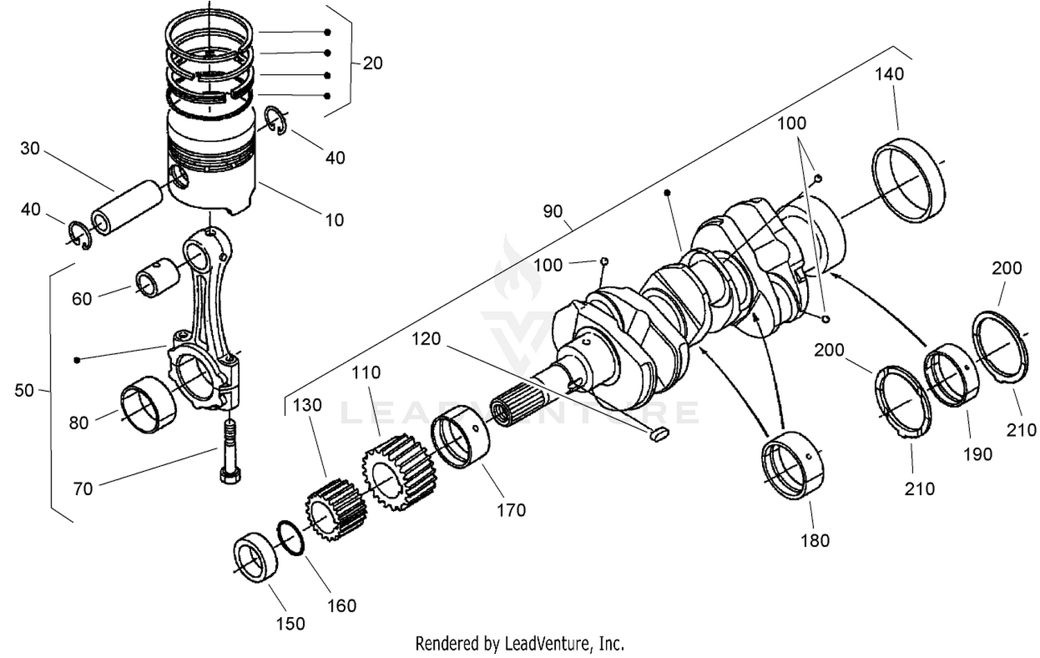 Connecting Rod and Piston Assembly