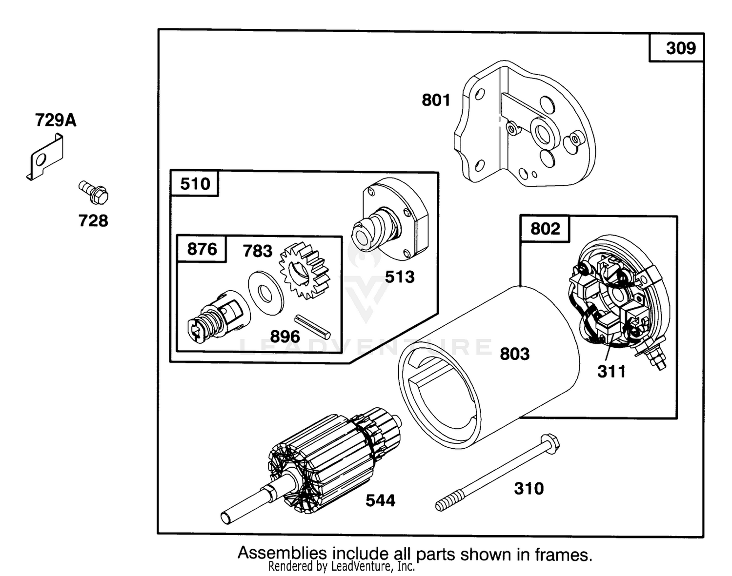 Engine Briggs  Stratton Model 283707-0156-01 7