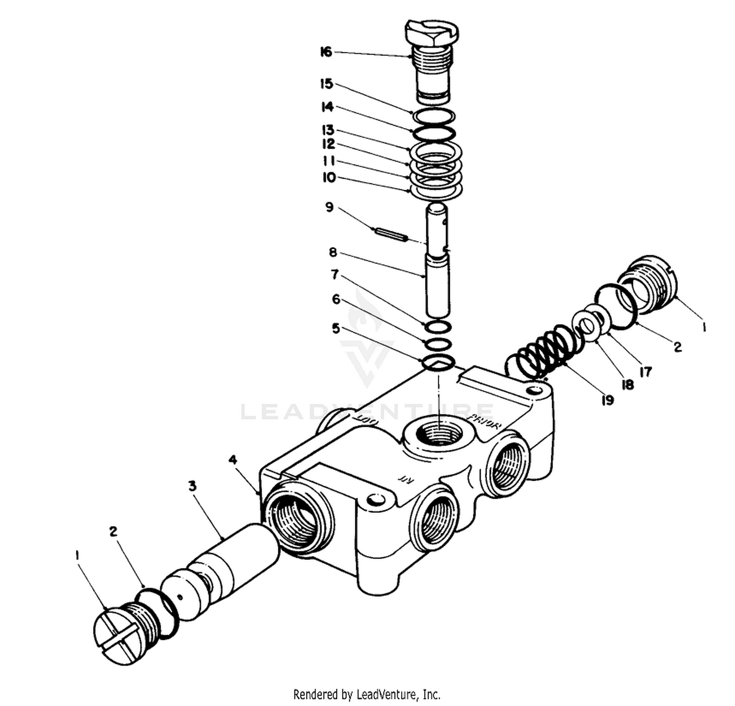 Priority Flow Control-Valve Assembly No. 58-5490 (model 03700)  58-5491 (model 03701)