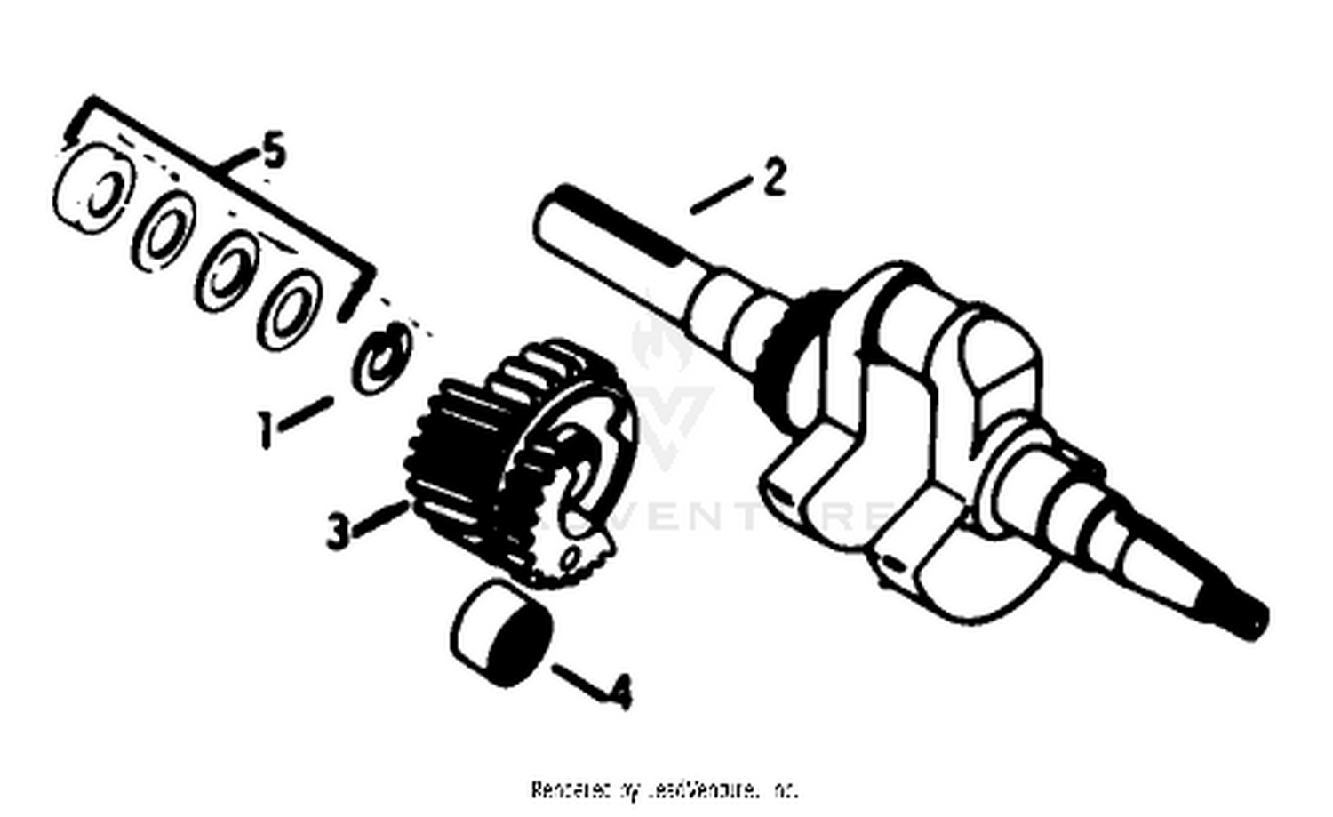 Crankshaft-Engine Assembly-Kohler Model No. K-321s Spec. No. 60407