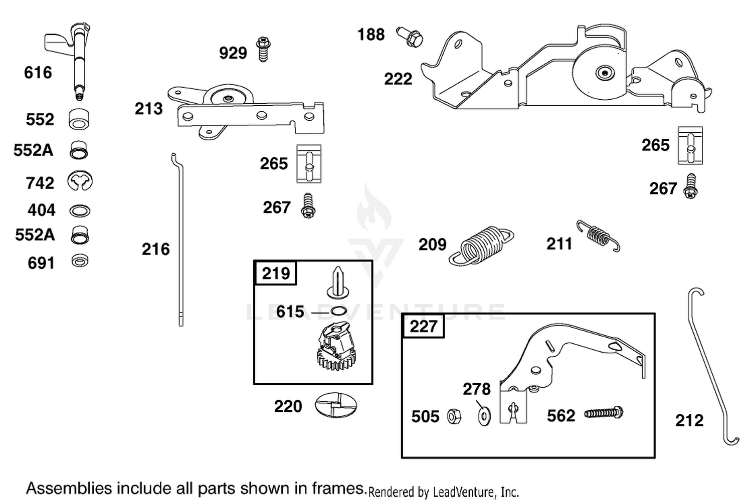 Governor Assembly Engine Briggs and Stratton Model 406777-0157-E1