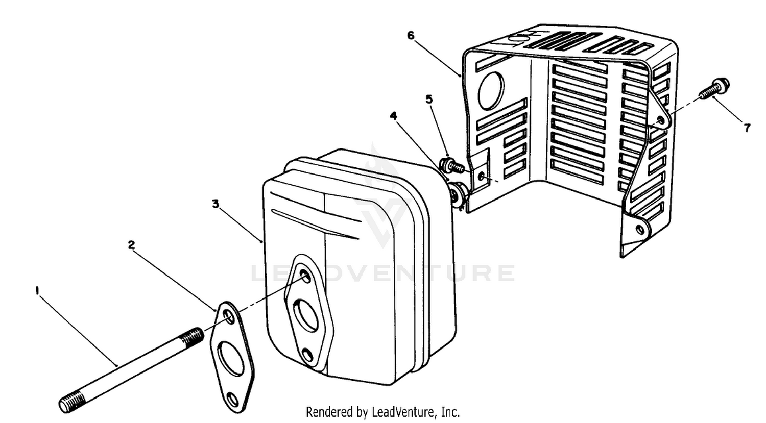 Muffler Assembly (engine Model No. Vmg6)