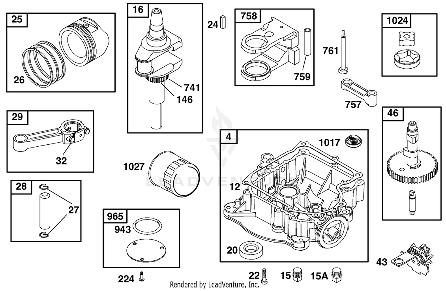 Engine Briggs  Stratton Model 28q777-0690-E1 3