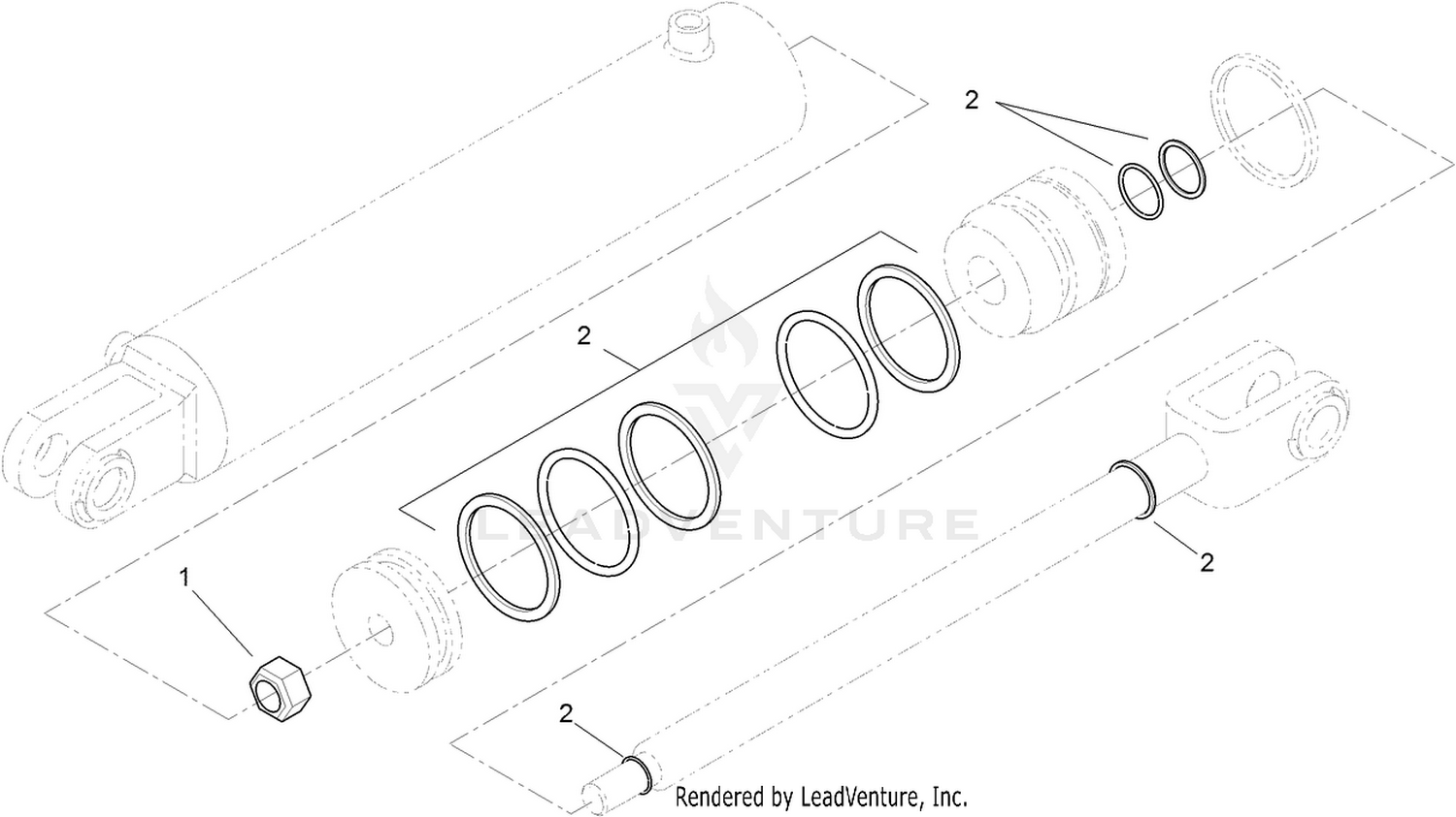 Hydraulic Cylinder Assembly No. 115-4949 (14in)