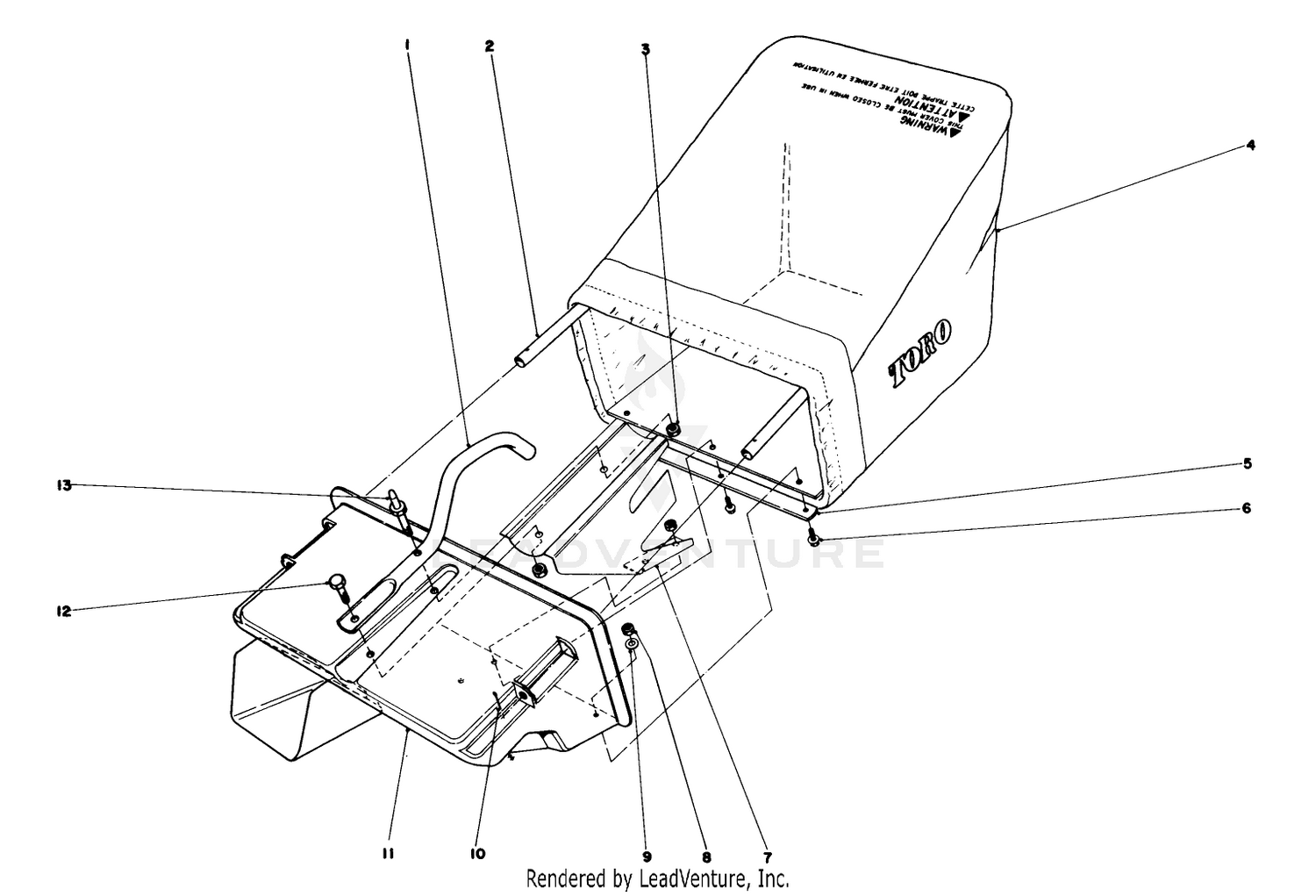 Grass Catcher Assembly No. 11-0269 (model No. 16880  16890)