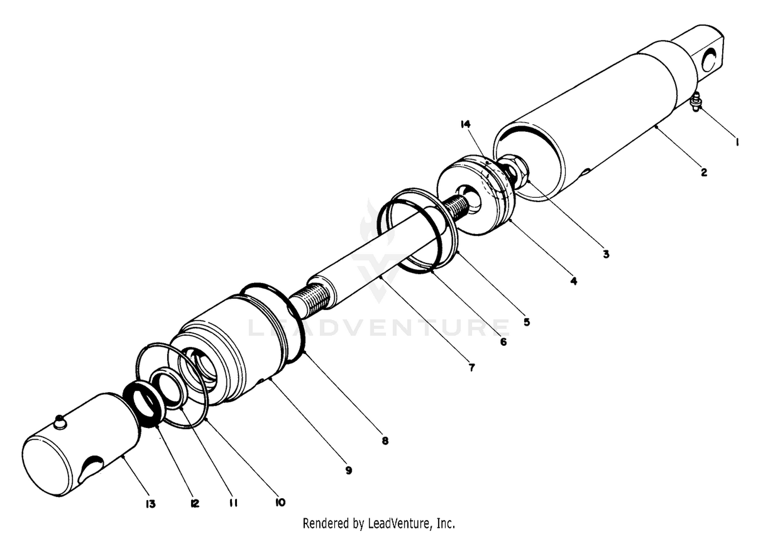 Hydraulic Cylinder Assembly No. 21-0390