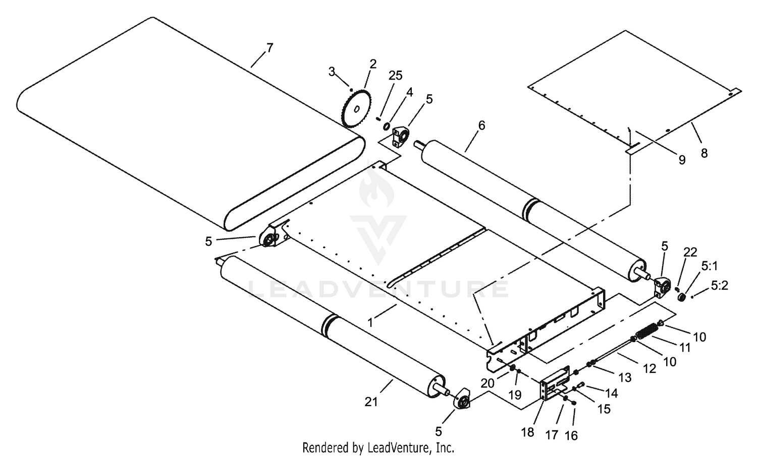 Slider Bed and Roller Assembly