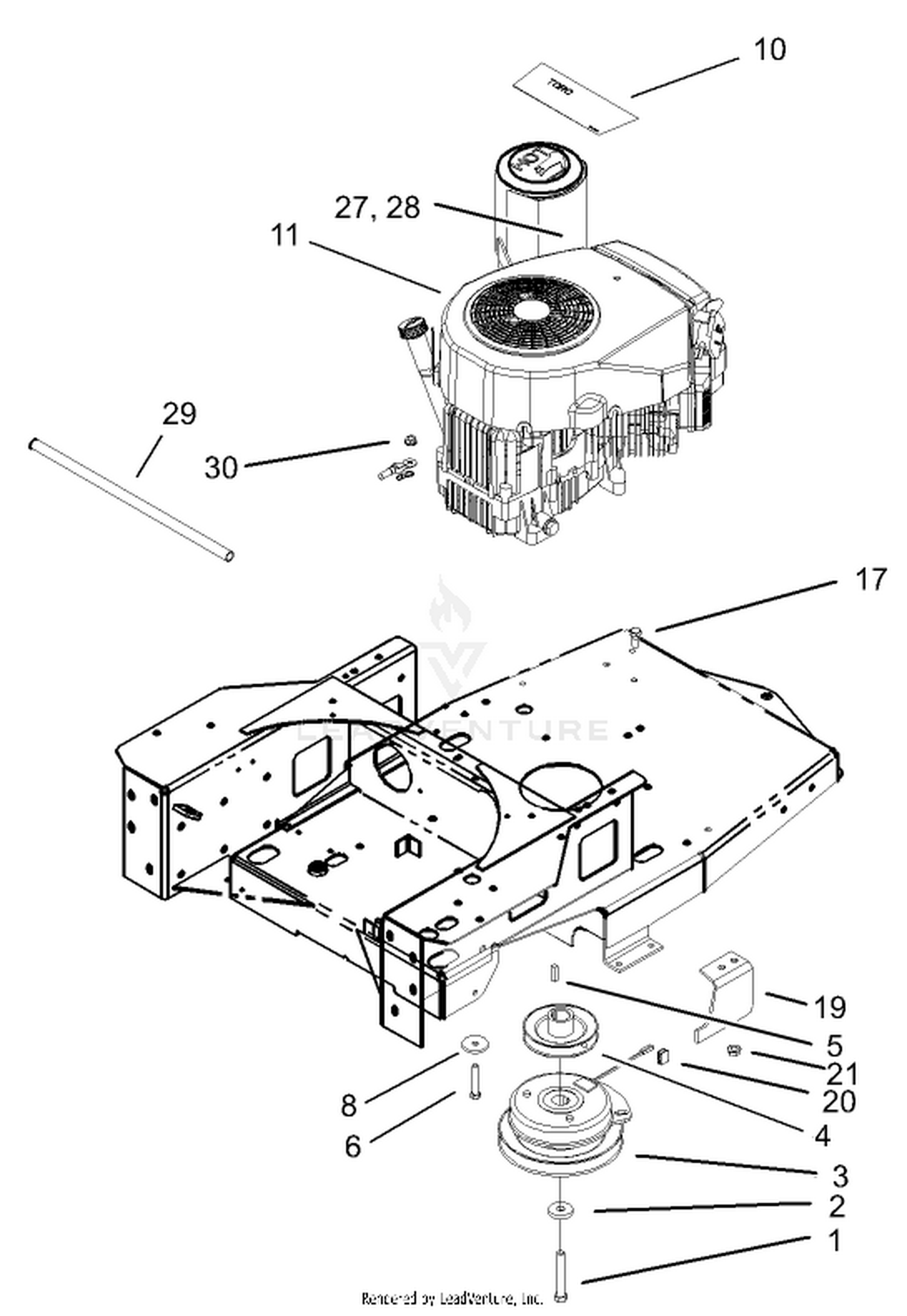 Engine and Clutch Assembly