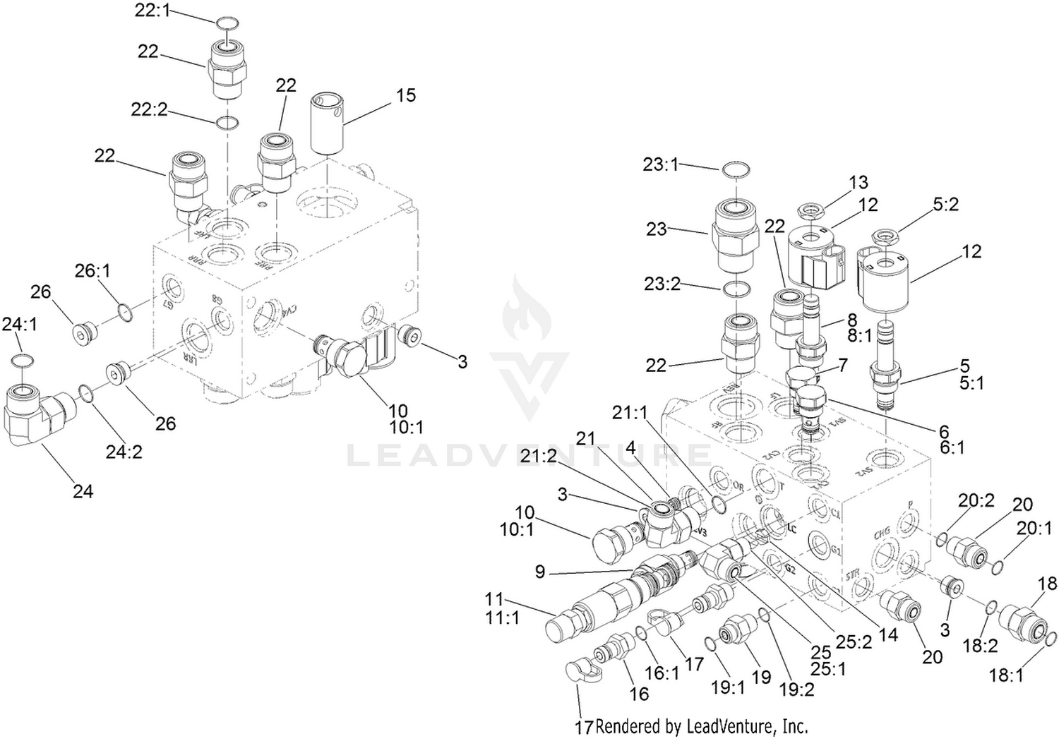 Steer/Lift Manifold Assembly No. 138-4489