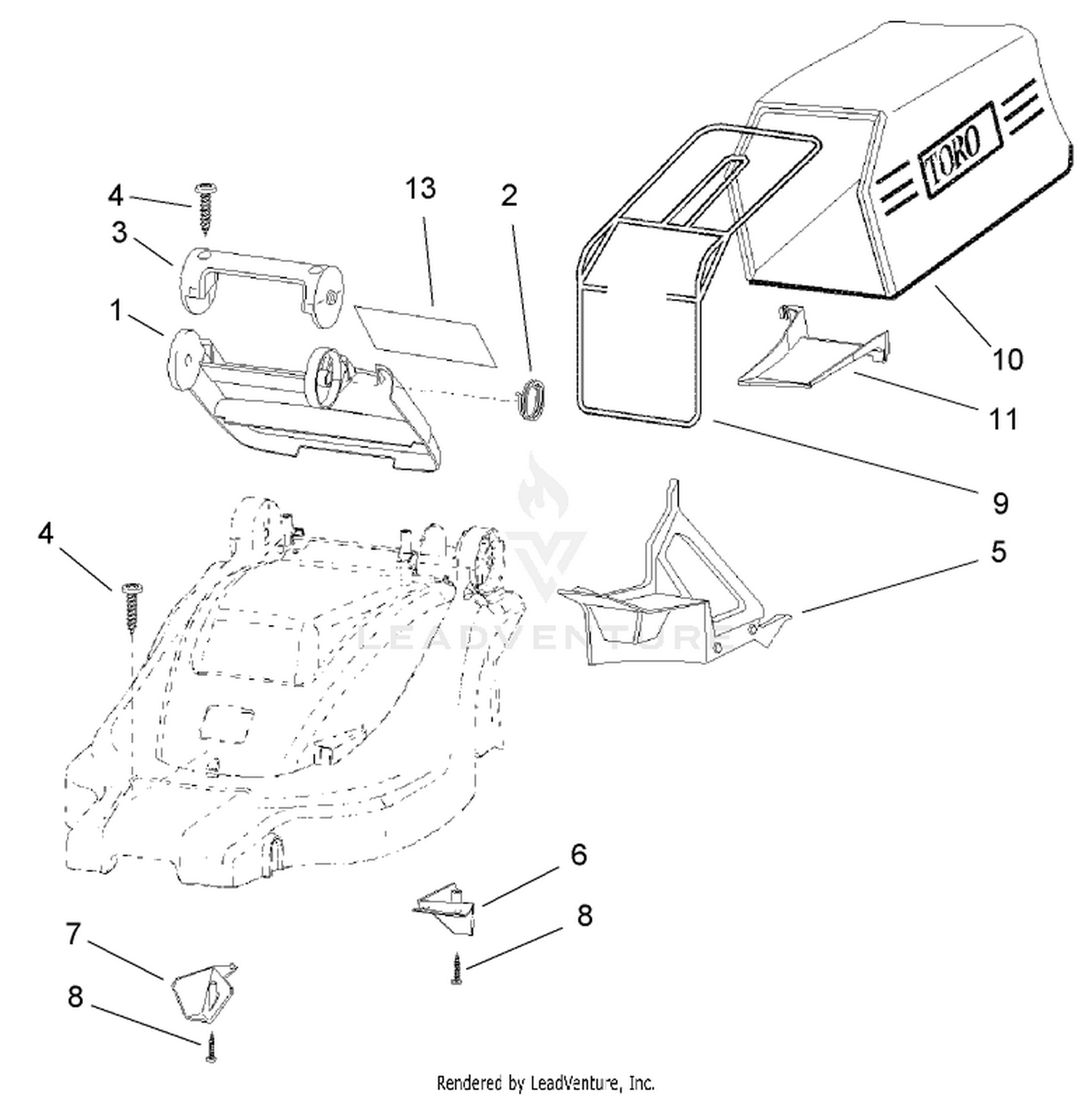 Bag and Recycling Assembly