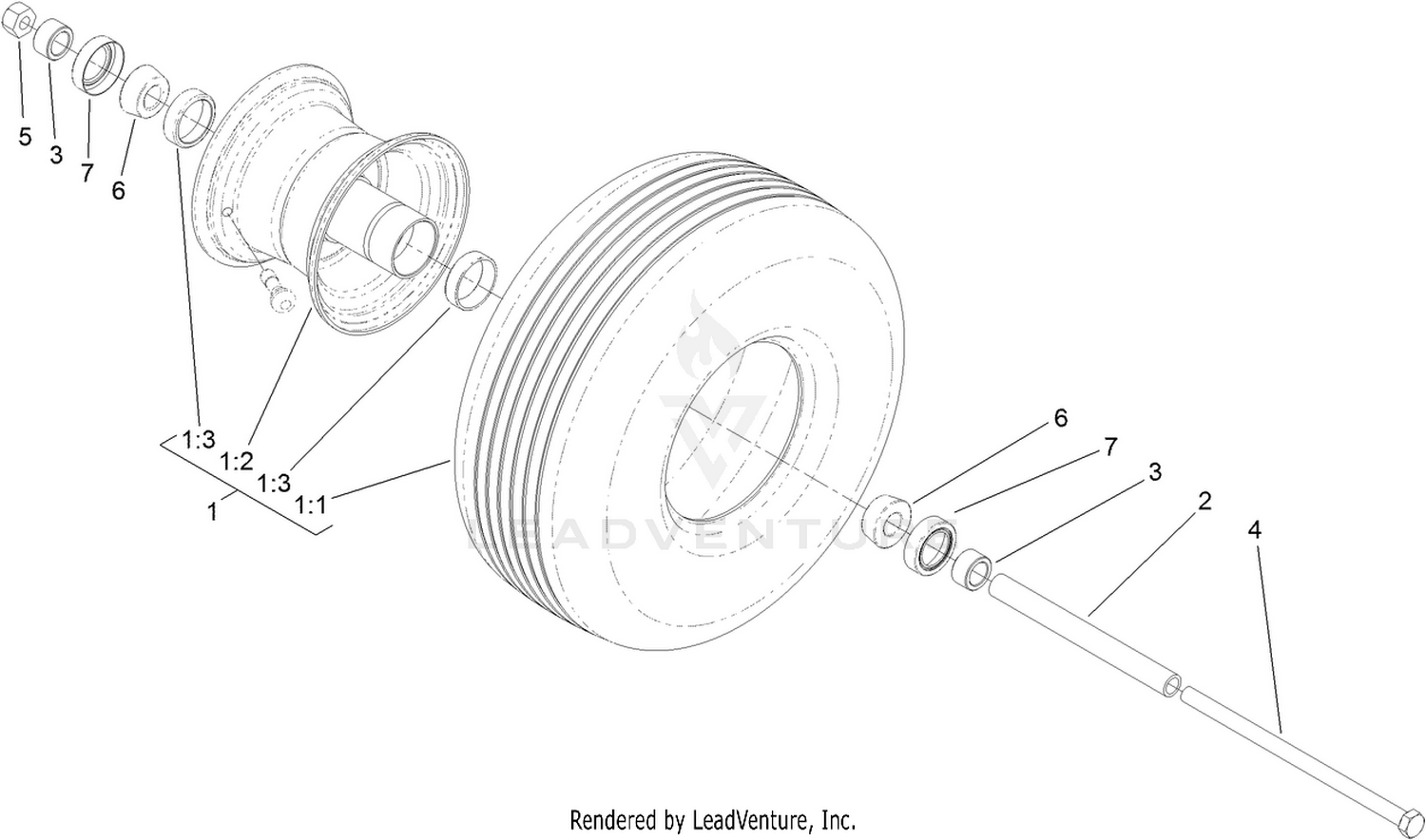 Caster Wheel Assembly No. 108-9954
