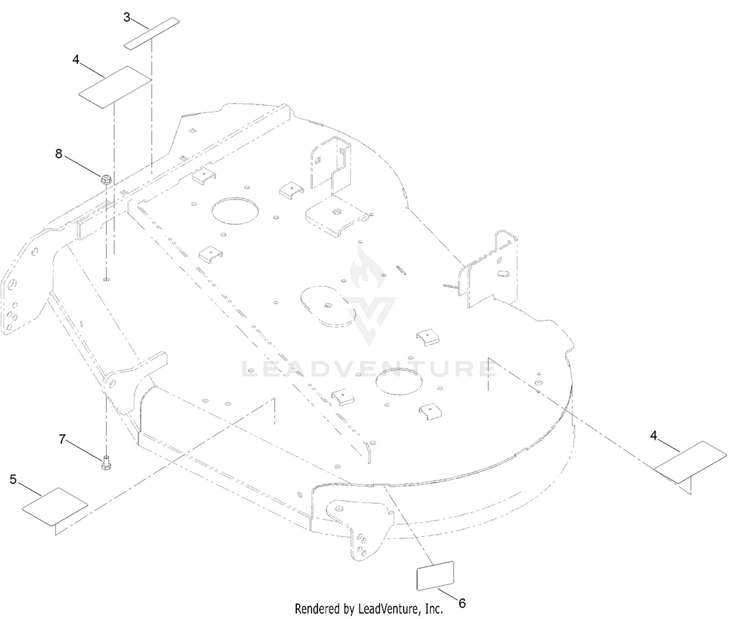 42 Inch Deck Decal Assembly No. 131-3610