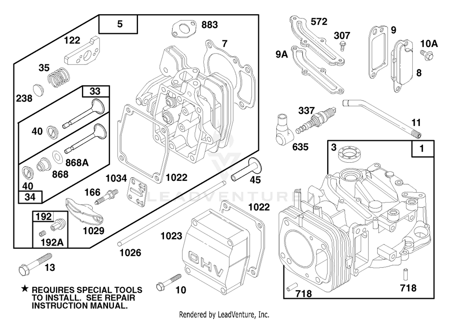 Engine Gts 150 (model No. 20475 Only)