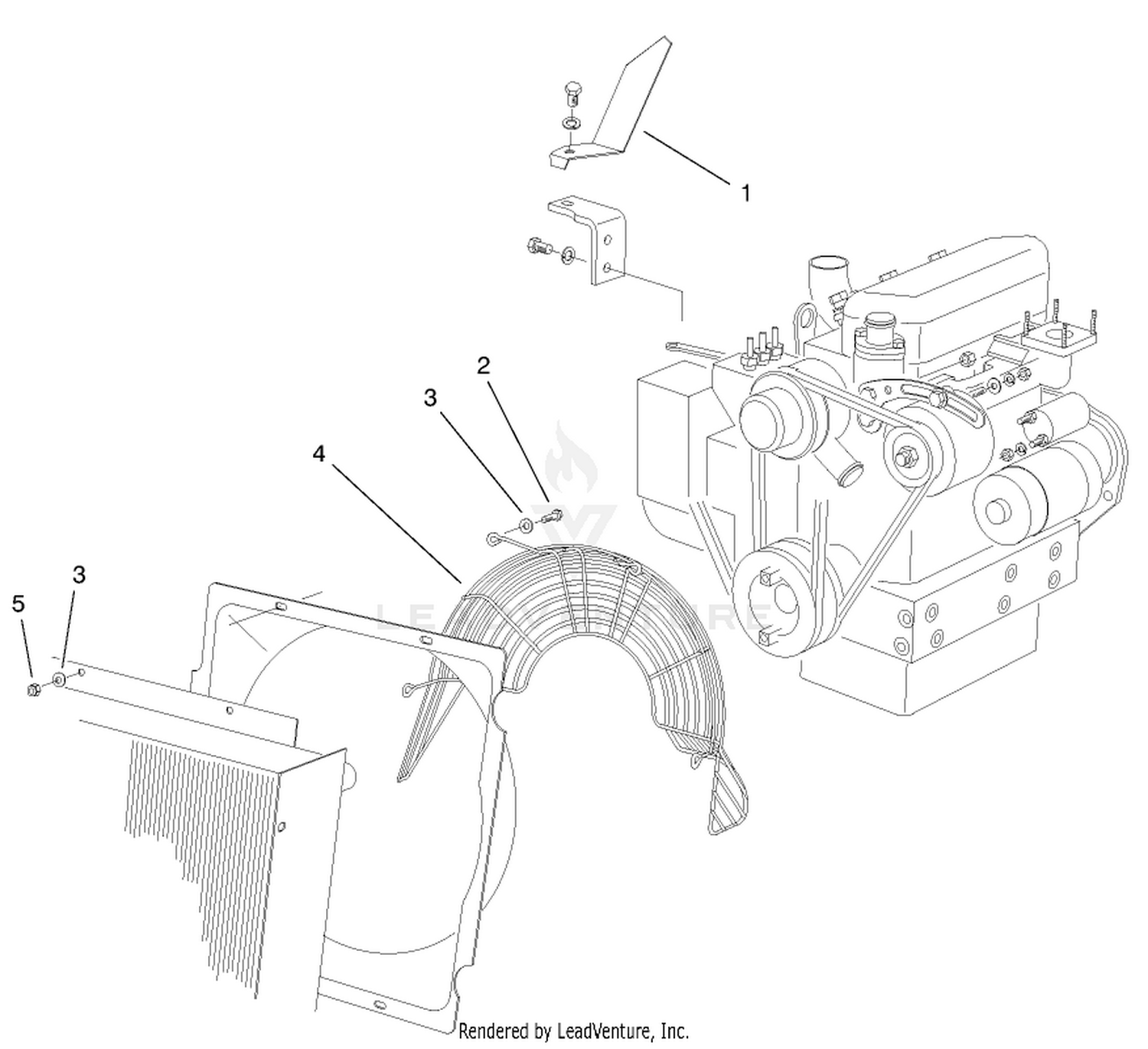 Fan Guard  Flywheel Shield Assembly (europe)