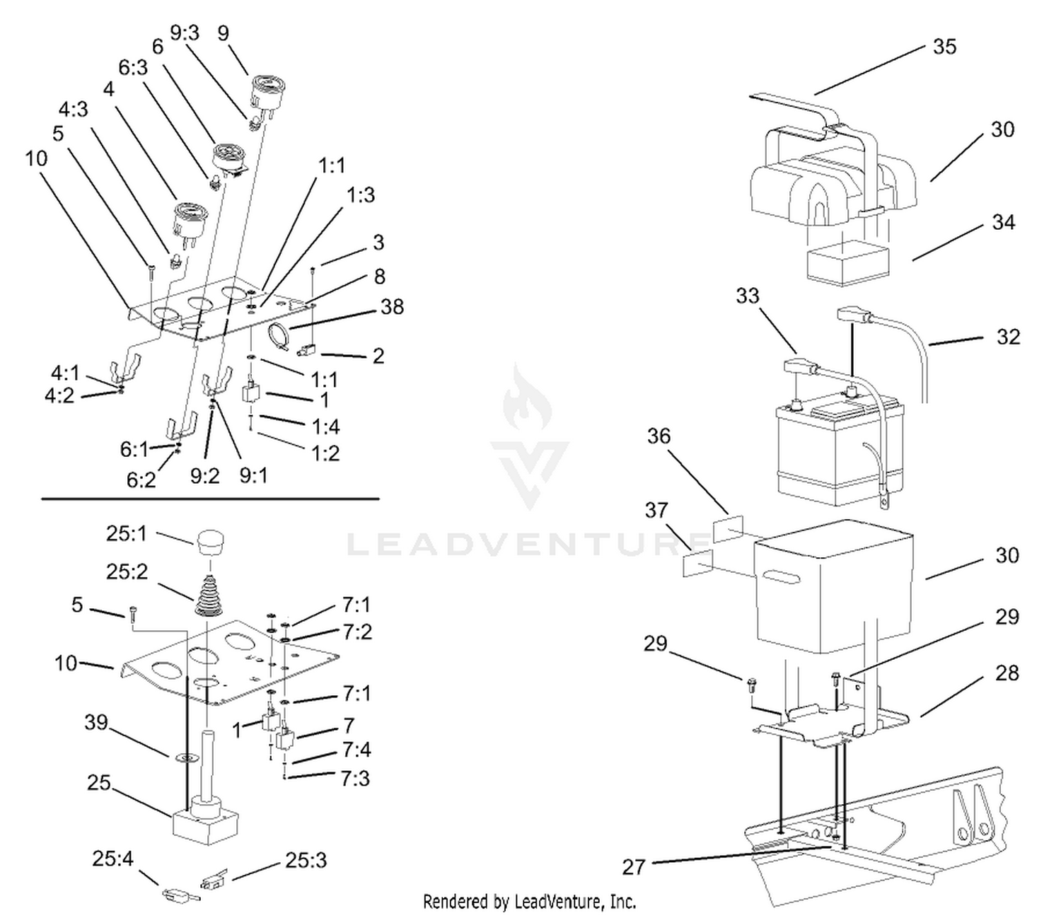 Control Console and Battery Assembly