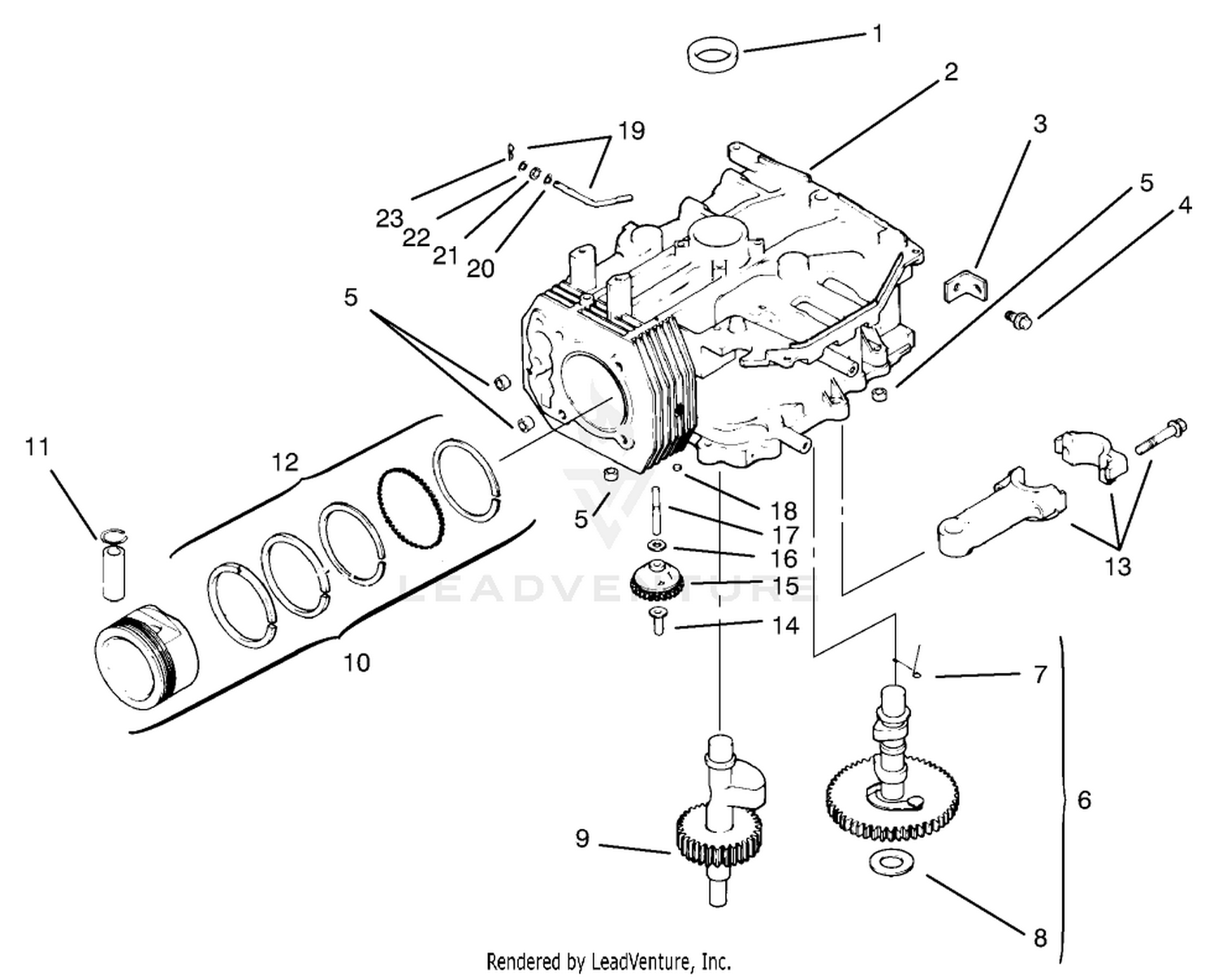 Crankcase Assembly Kohler Models Cv460s-26505 And Cv460s-26506