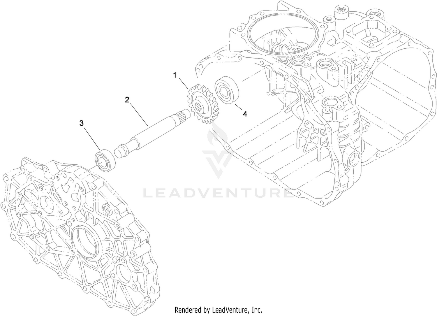 Reverse Shaft Assembly  4 Wheel Drive Transaxle Assembly No. 115-2175