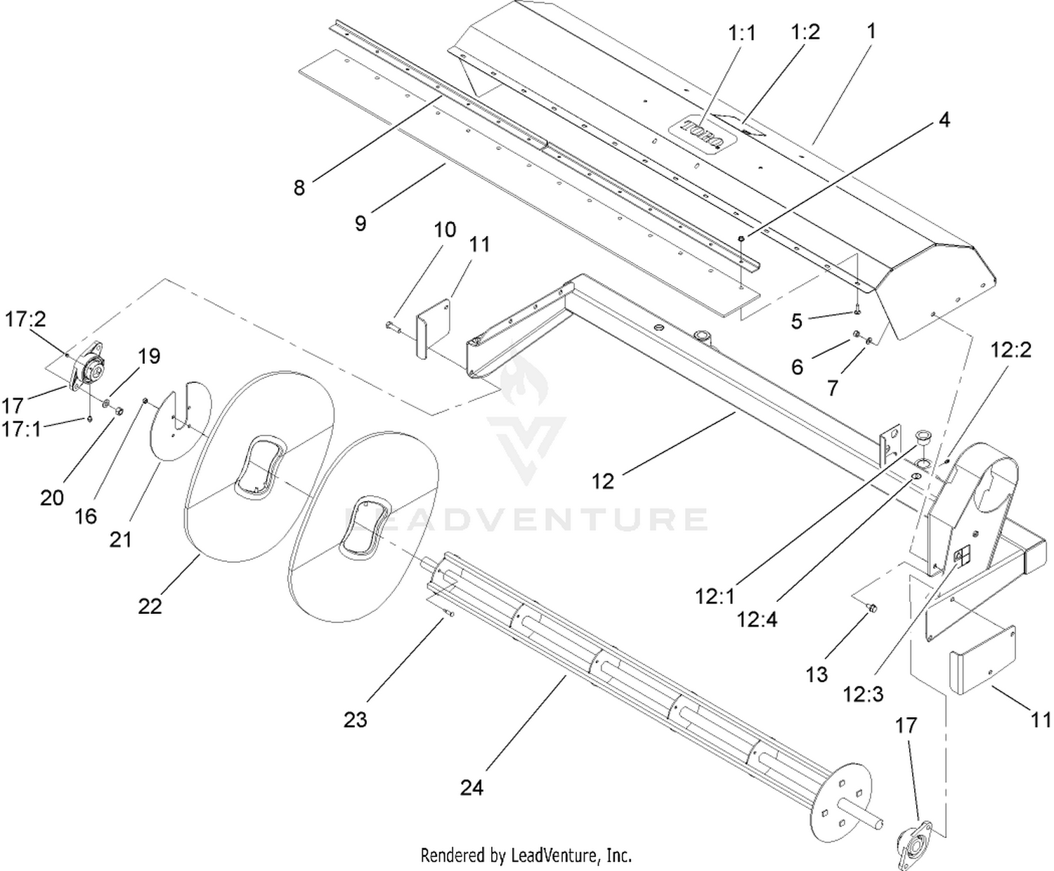 Frame and Brush Element Assembly