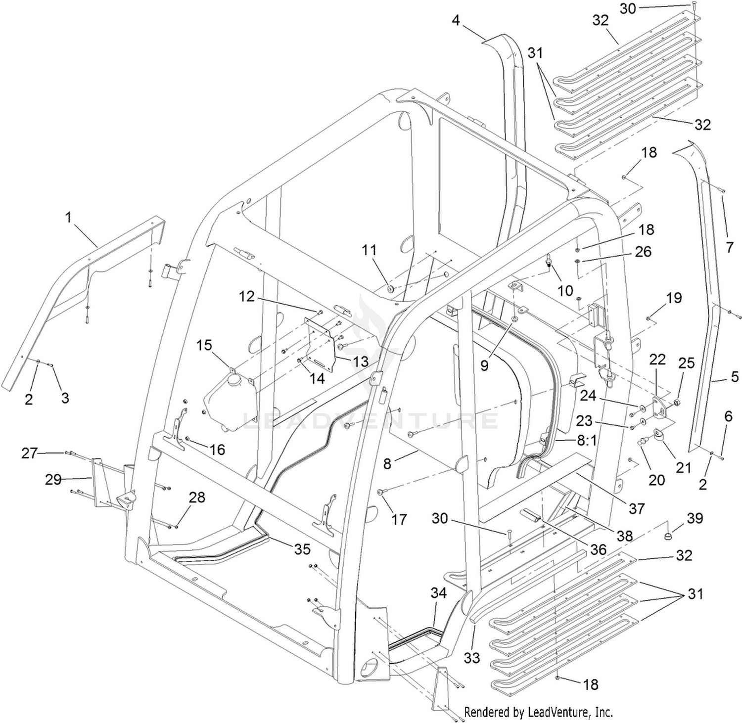 Panel and Washer-Fluid Tank Assembly