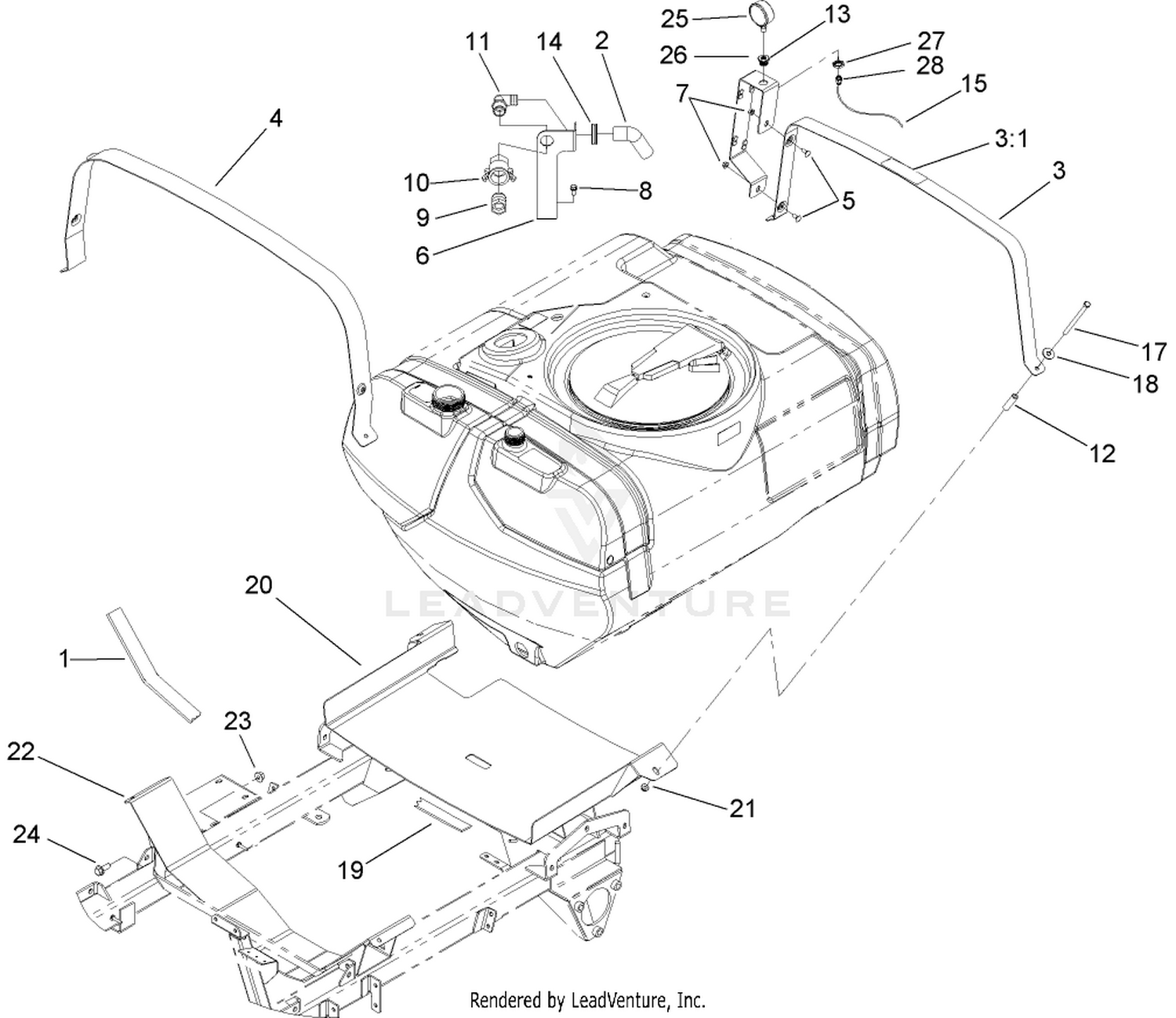Tank and Saddle Assembly