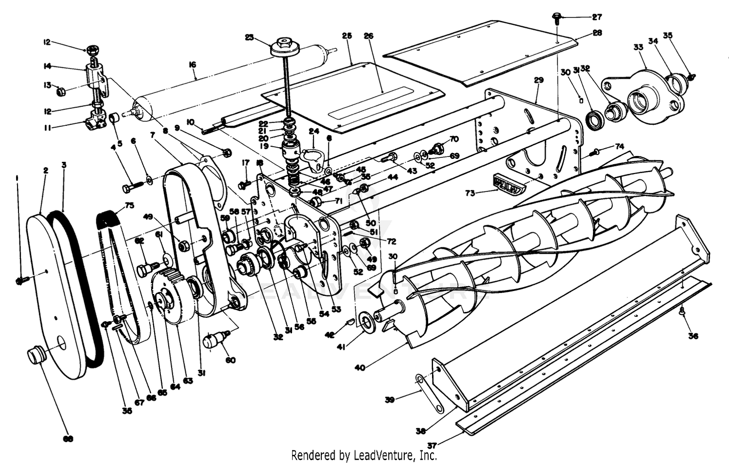 Cutting Unit R.h.  Center Assembly (5 Blade Model 03755  7 Blade Model 03747)