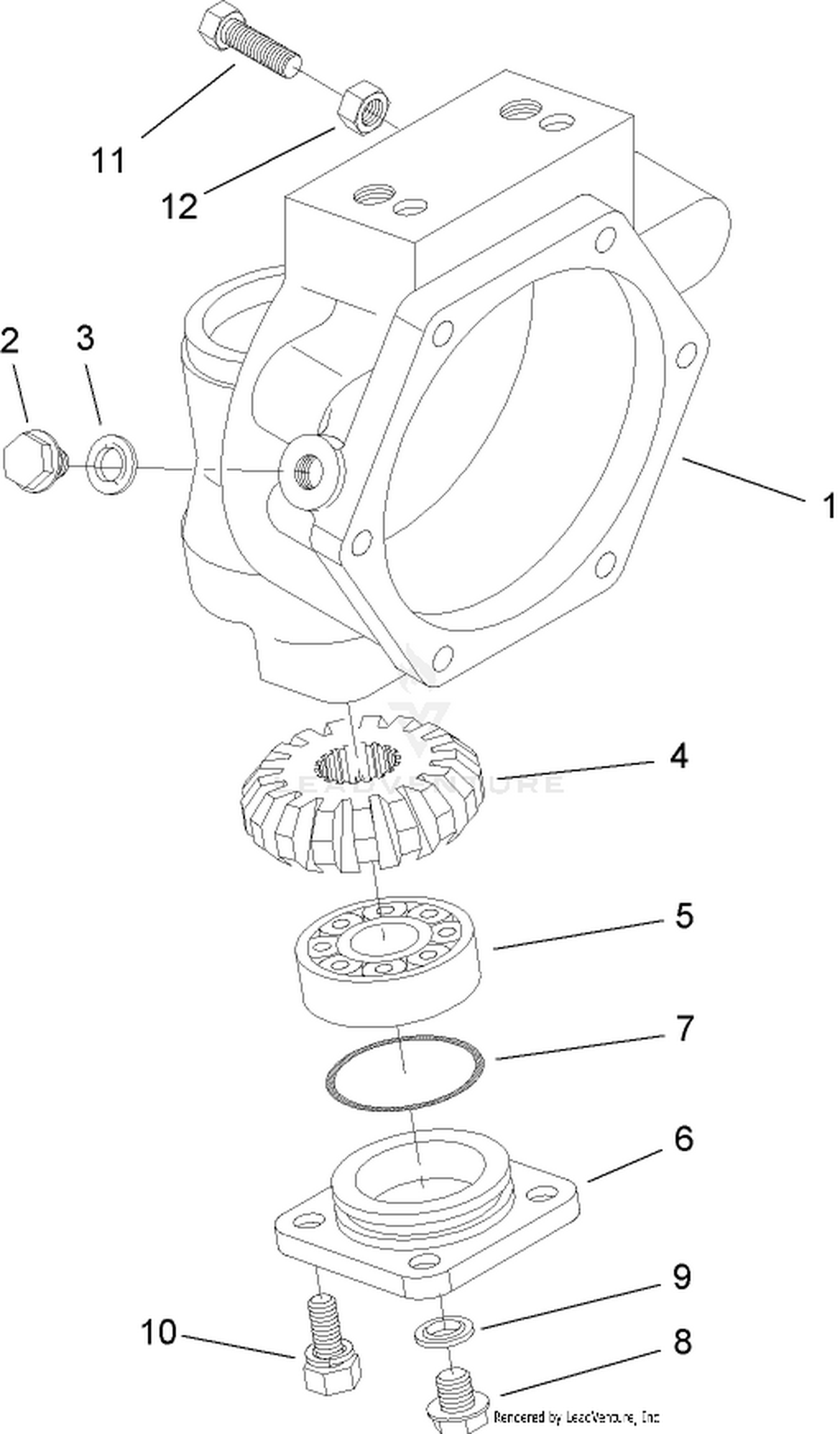 Axle Case Assembly  Rear Axle Assembly No. 110-4750