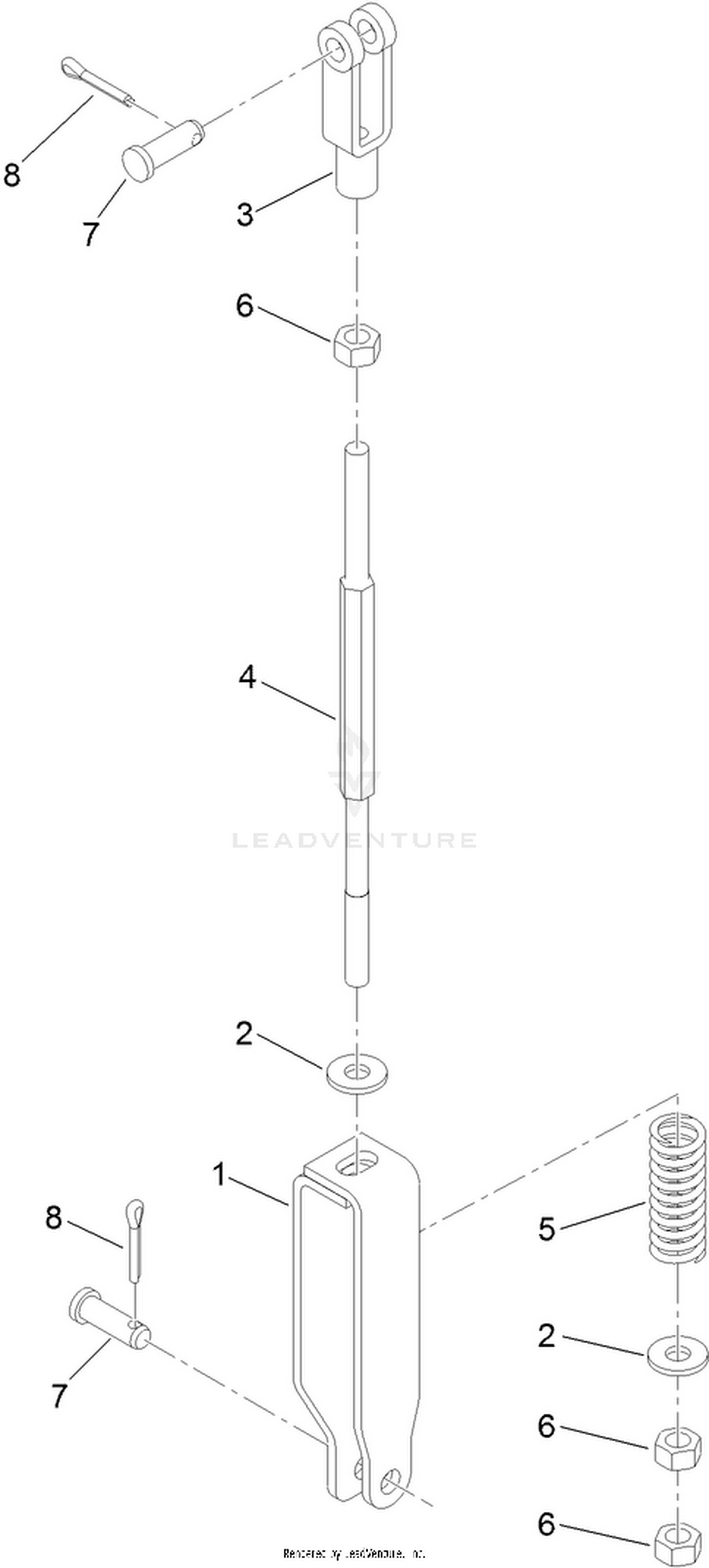 Brake Rod Assembly No. 137-2185