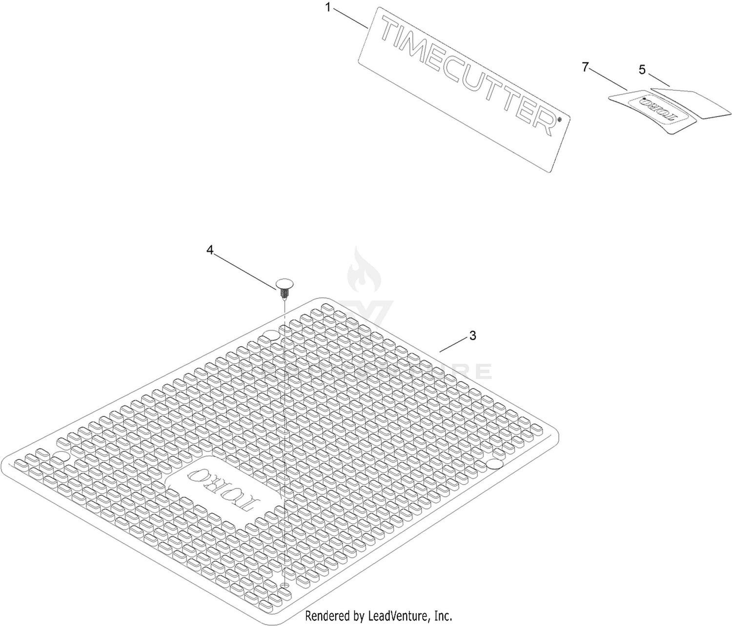 Model Specific Decal and Floor Mat Assembly
