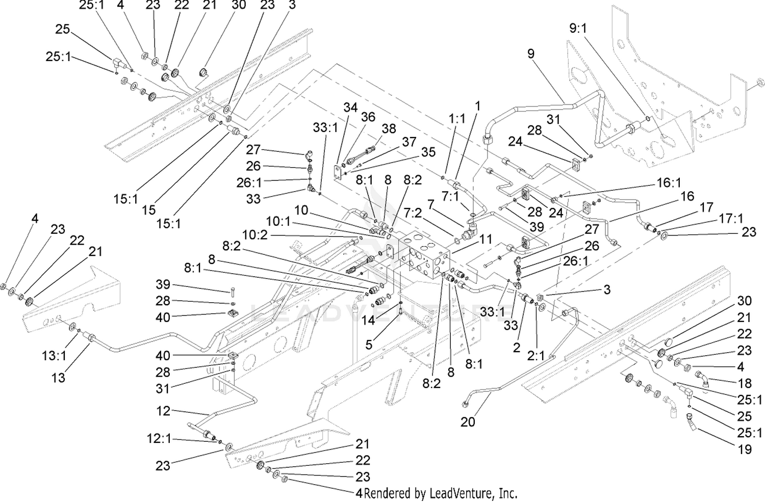 Rear Hydraulic Control Block Assembly