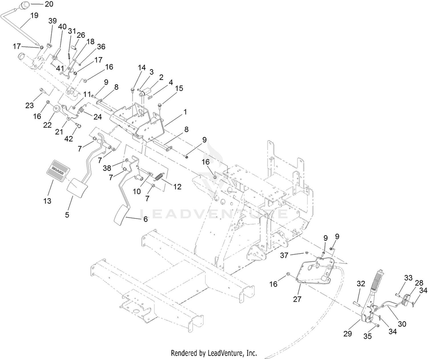 Pedal and Control Assembly