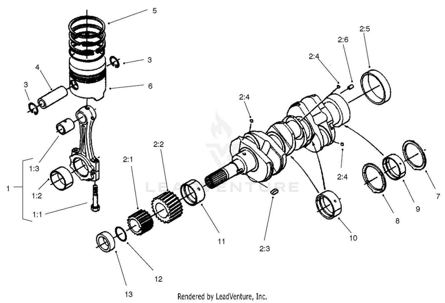 Piston and Crankshaft Assembly