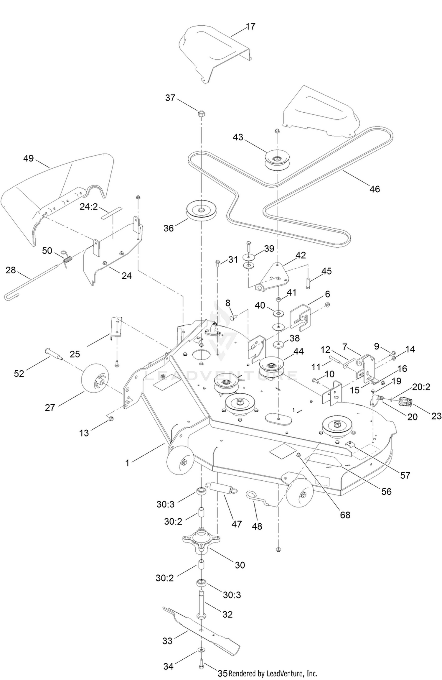 50 Inch Deck Assembly