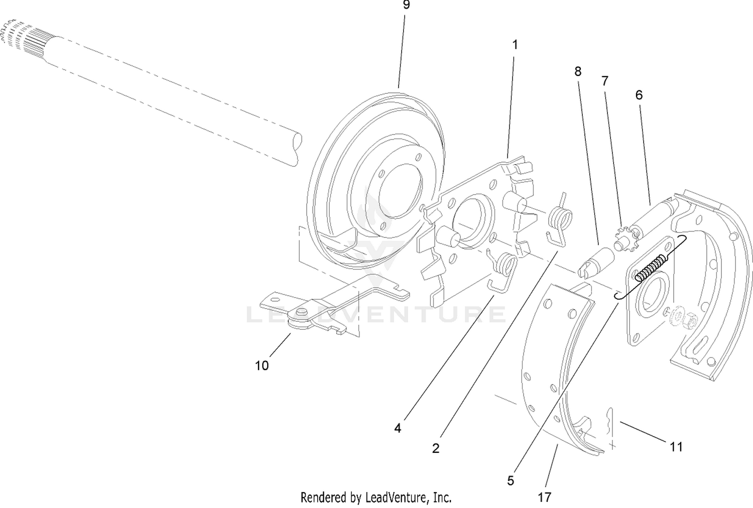 Front Axle Brake Assembly