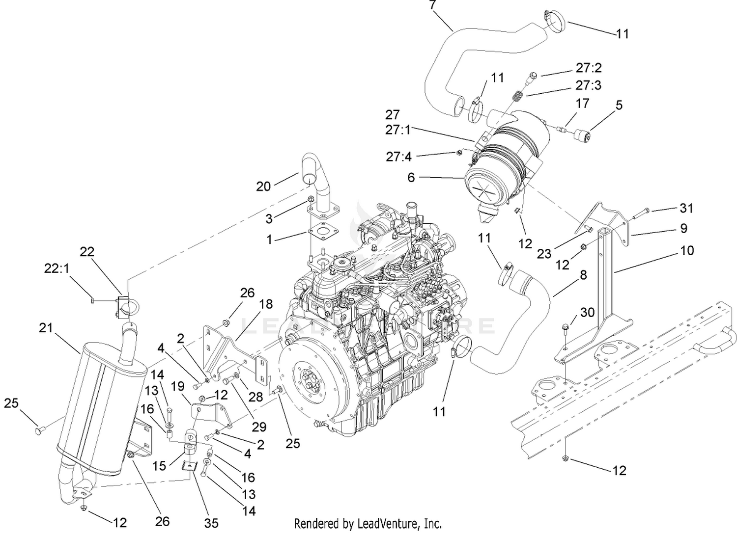 Engine Intake and Exhaust Assembly