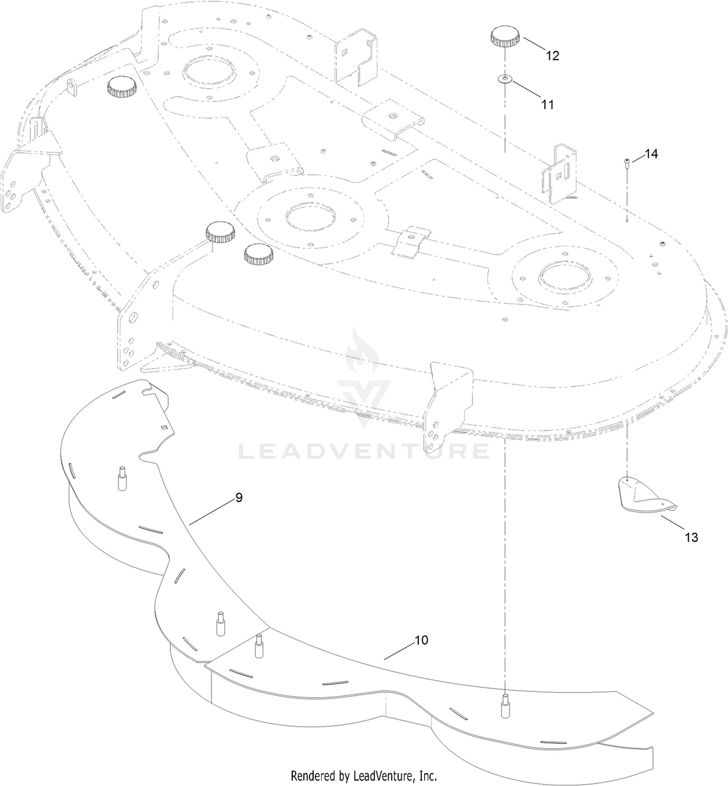 50 Inch Deck Baffle Assembly