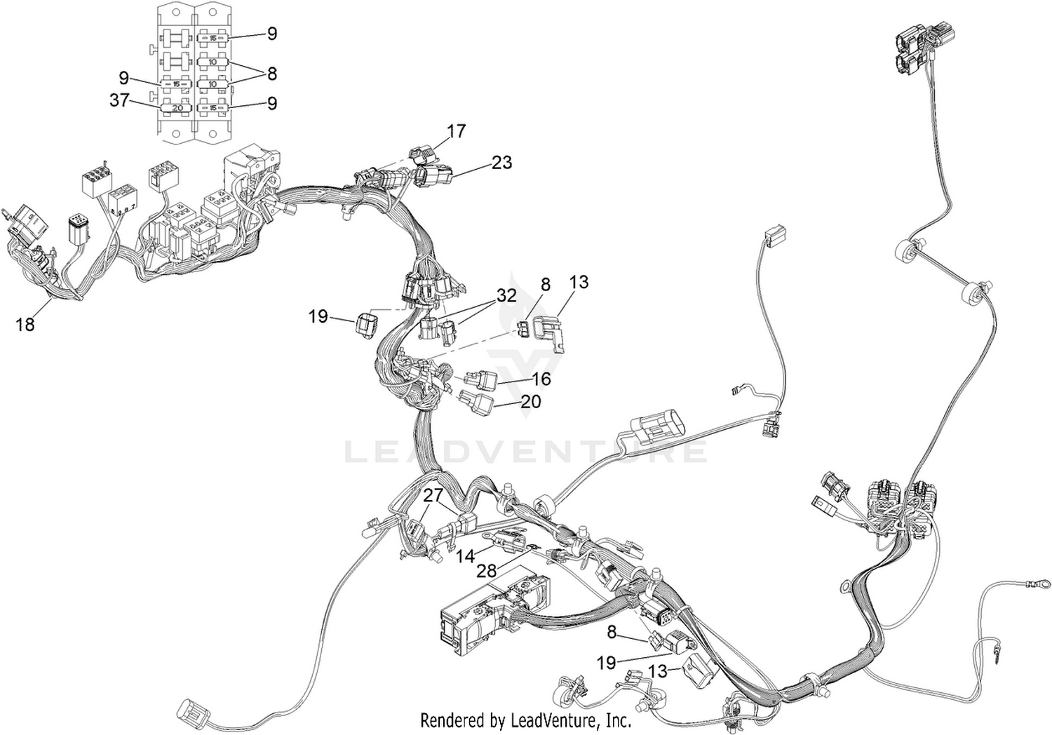 Main Wire Harness Assembly No. 122-2517