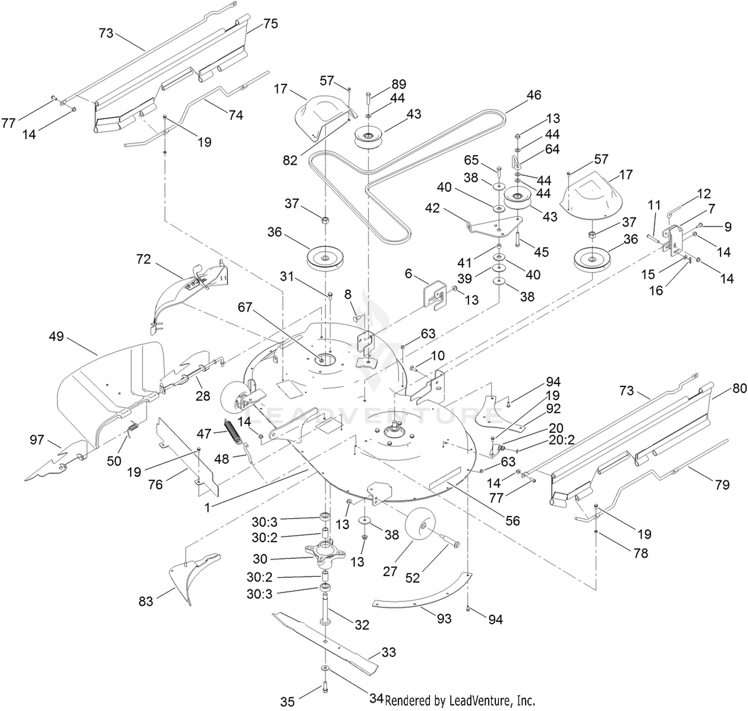 42 Inch Deck Assembly