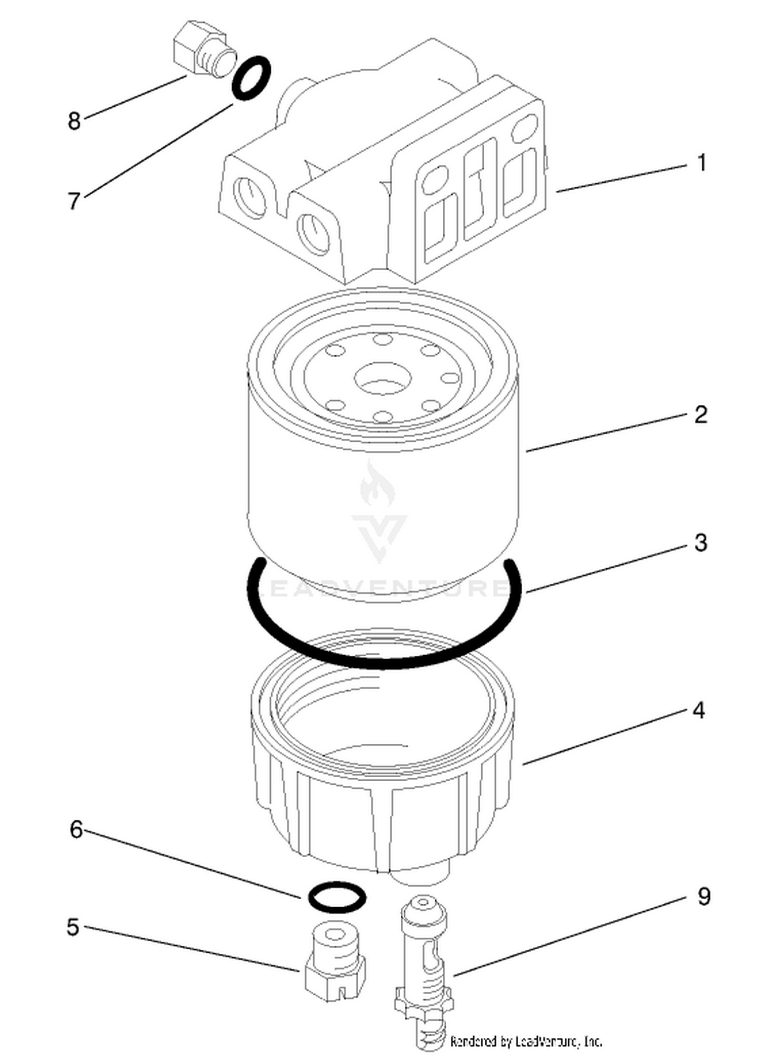 Water / Fuel Filter Assembly No. 98-9305