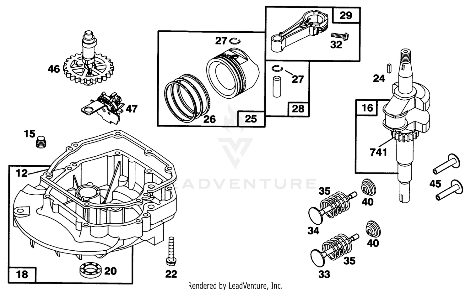 Engine Briggs  Stratton Model 128807-0658-01 2