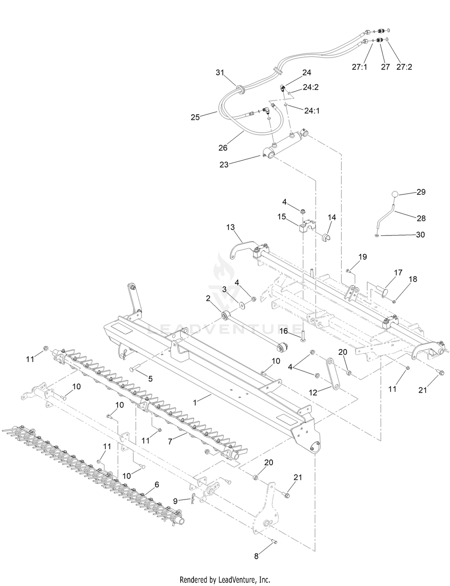 Rake Components Assembly