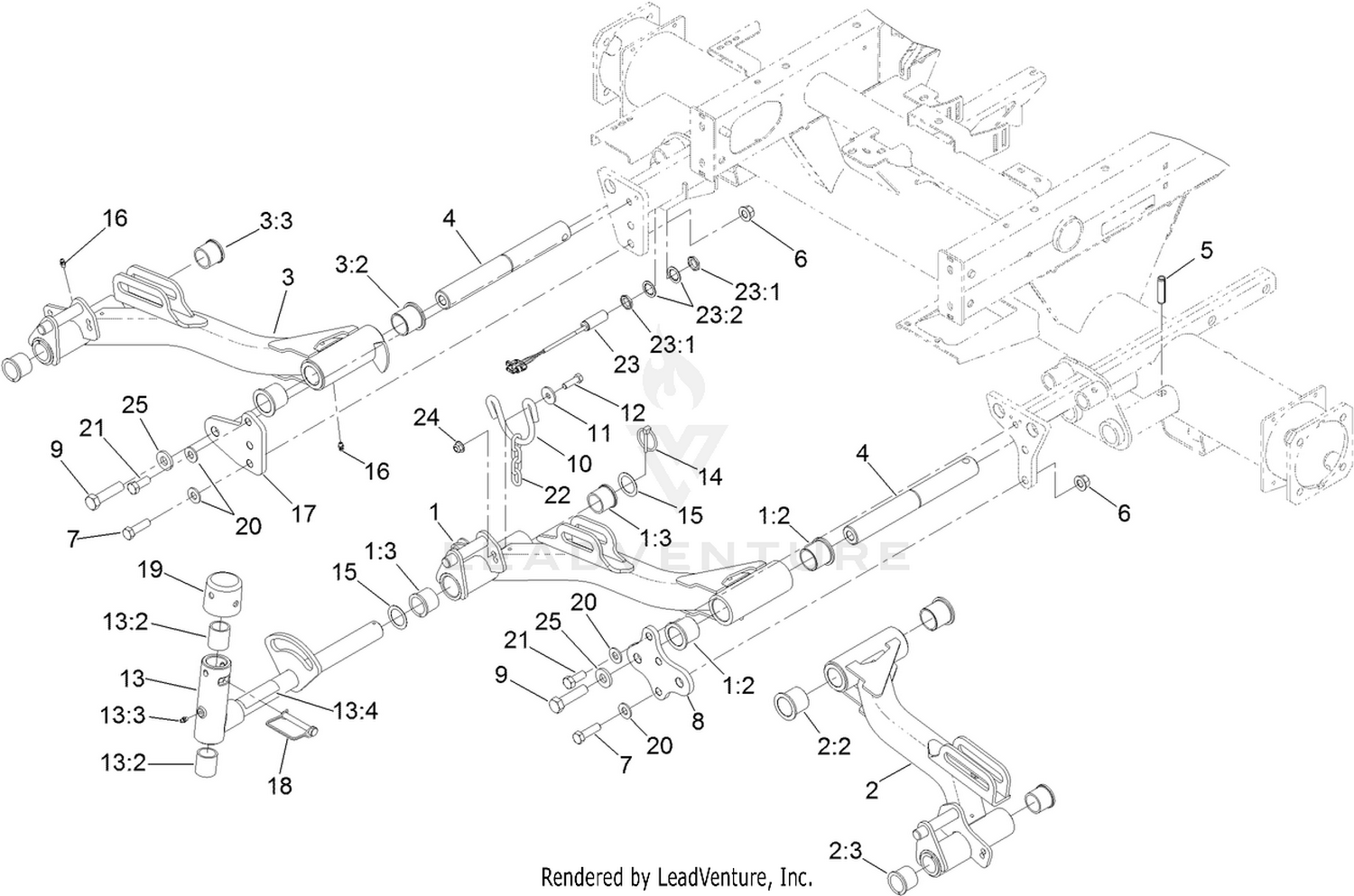 No. 1, 4 and 5 Lift Arm Assembly