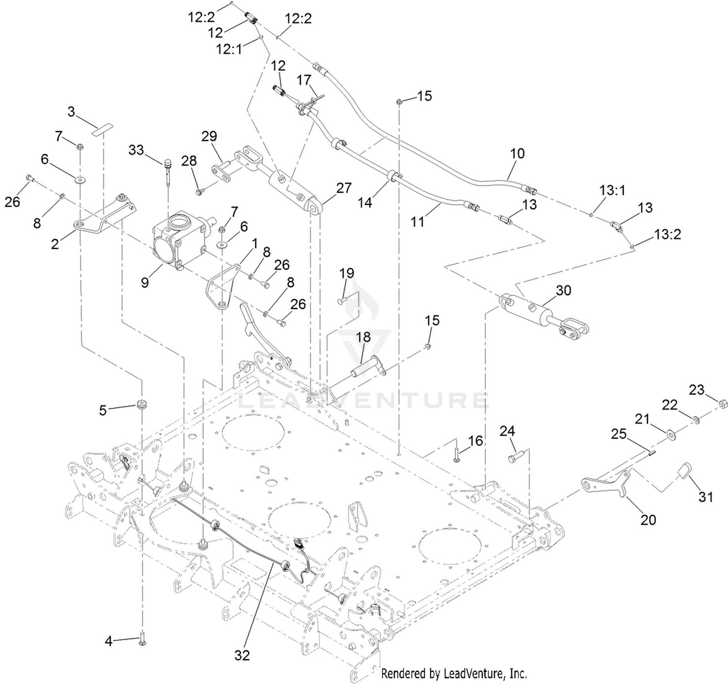Gearbox and Hydraulics Assembly