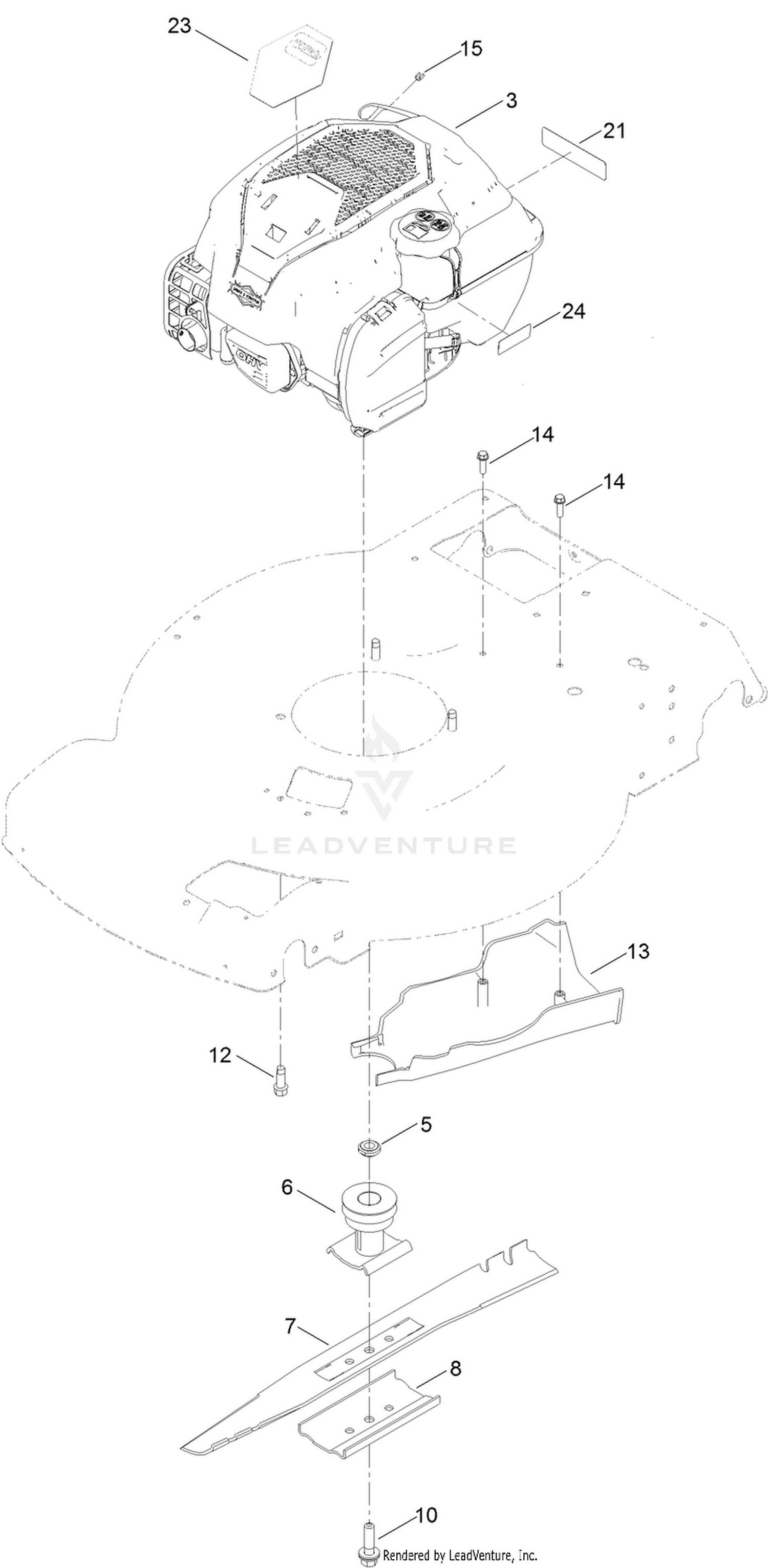 Engine and Blade Assembly