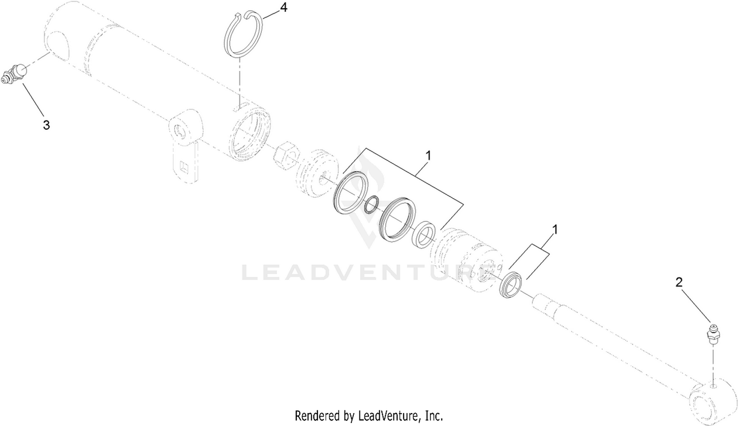 Hydraulic Cylinder Assembly No. 117-0187