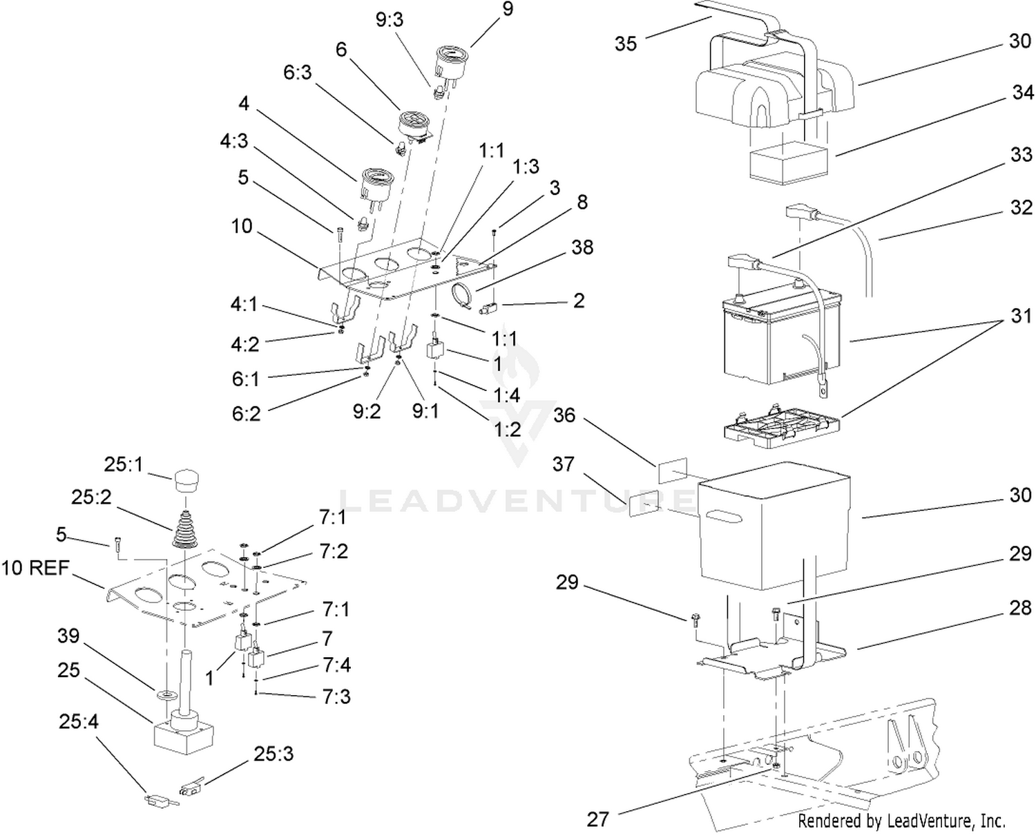 Control Console and Battery Assembly