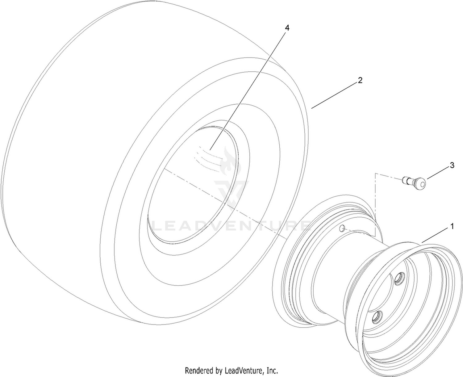 Wheel and Tire Assembly No. 125-1755