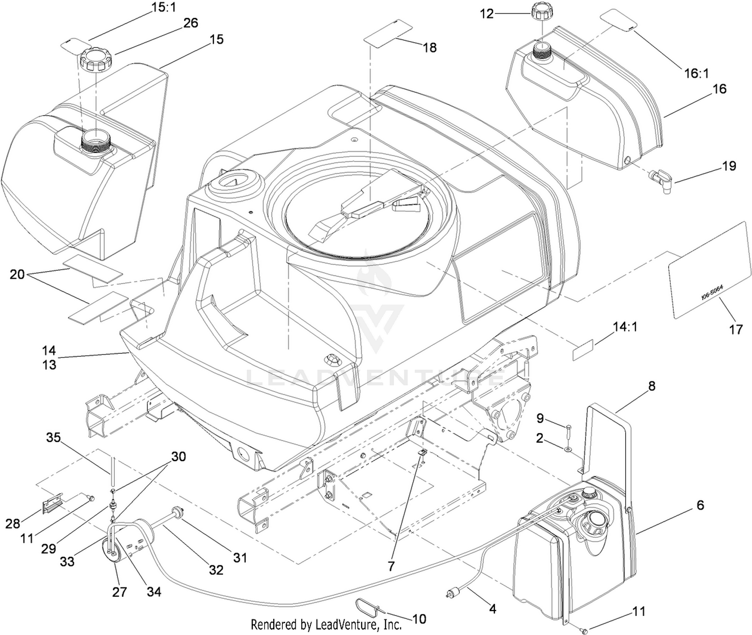 Fresh Water and Fuel Tank Assembly