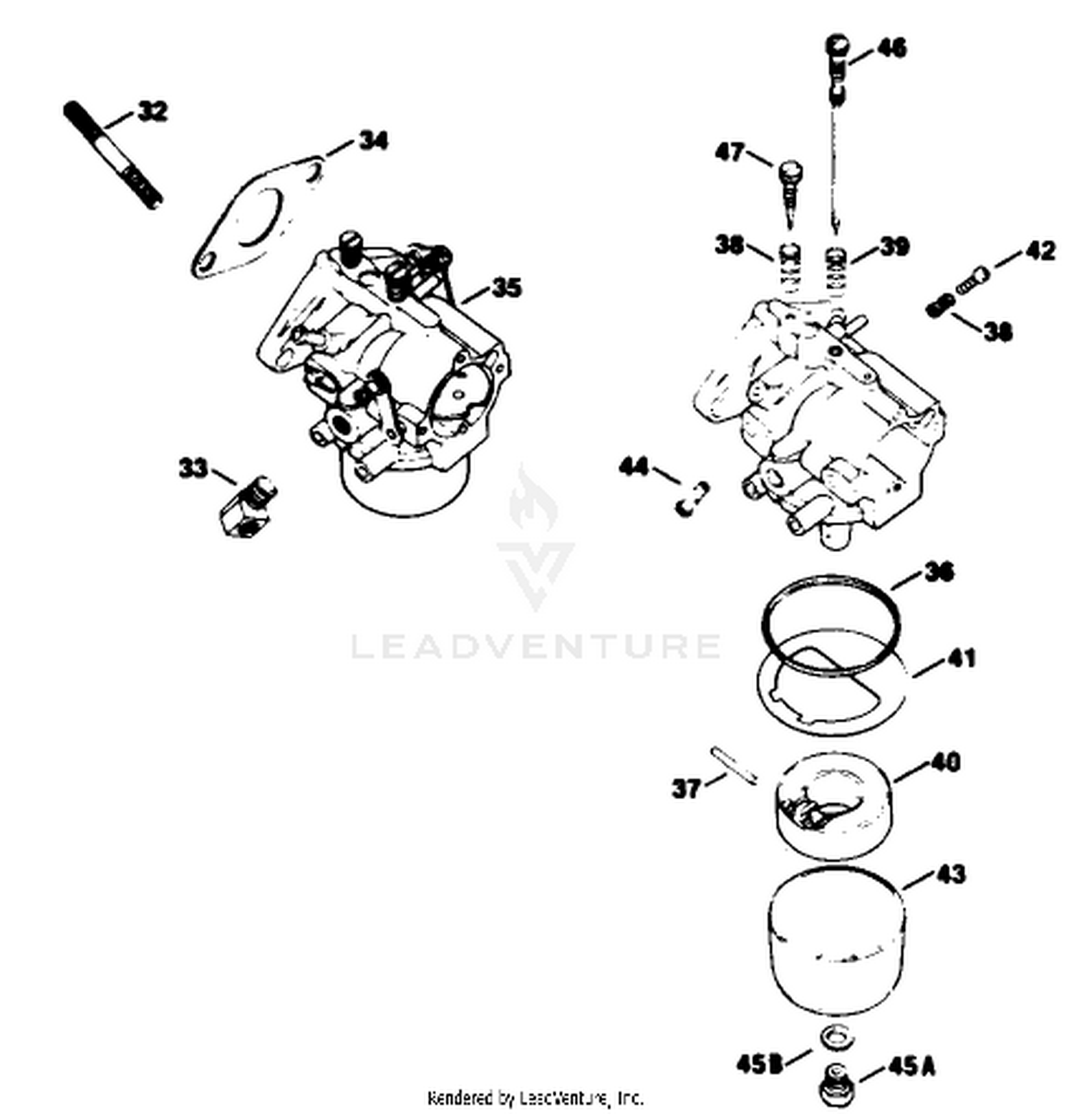 Engine Kohler Model No. K582gs Type No. Ps-36315 Carburetor-Group 5
